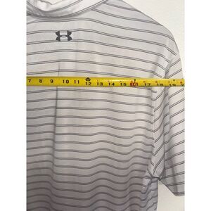 Men's Under Amour Striped Performance Polo Collared Neck Short Sleeve